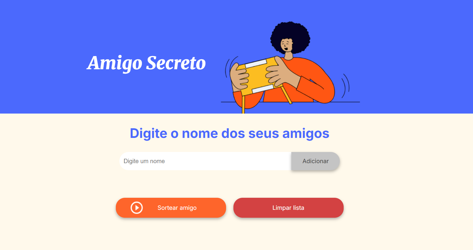 Projeto de Website Sorteio Amigo Secreto